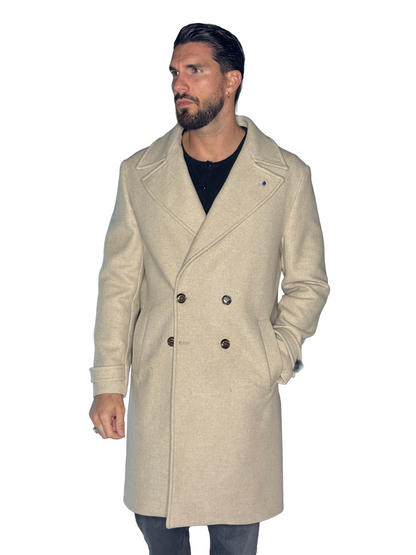 Cappotto Doppio Petto Beige AL