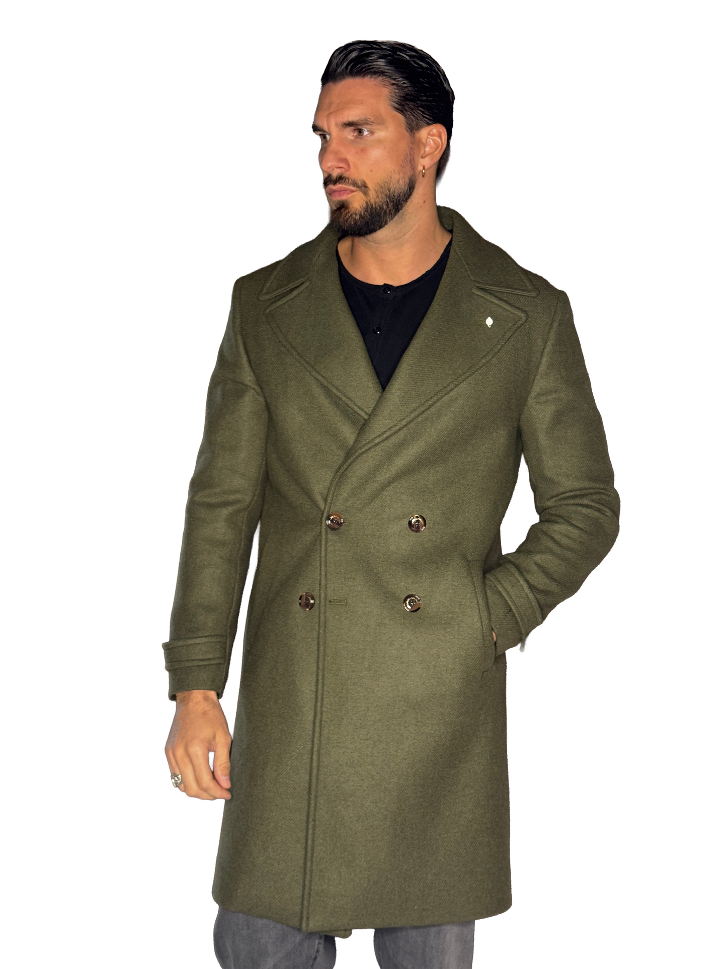 Cappotto Doppio Petto Verde AL