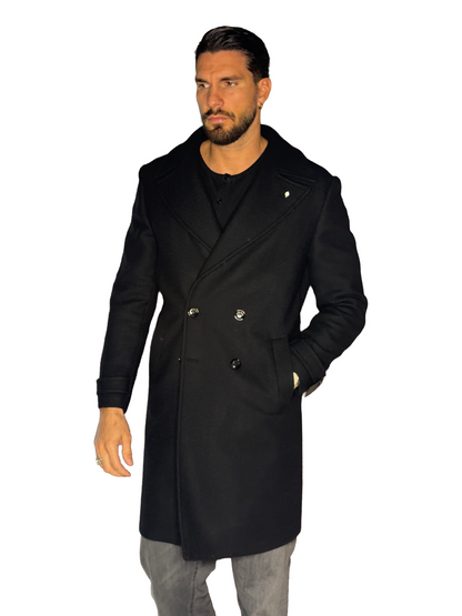 Cappotto Doppio Petto Nero AL