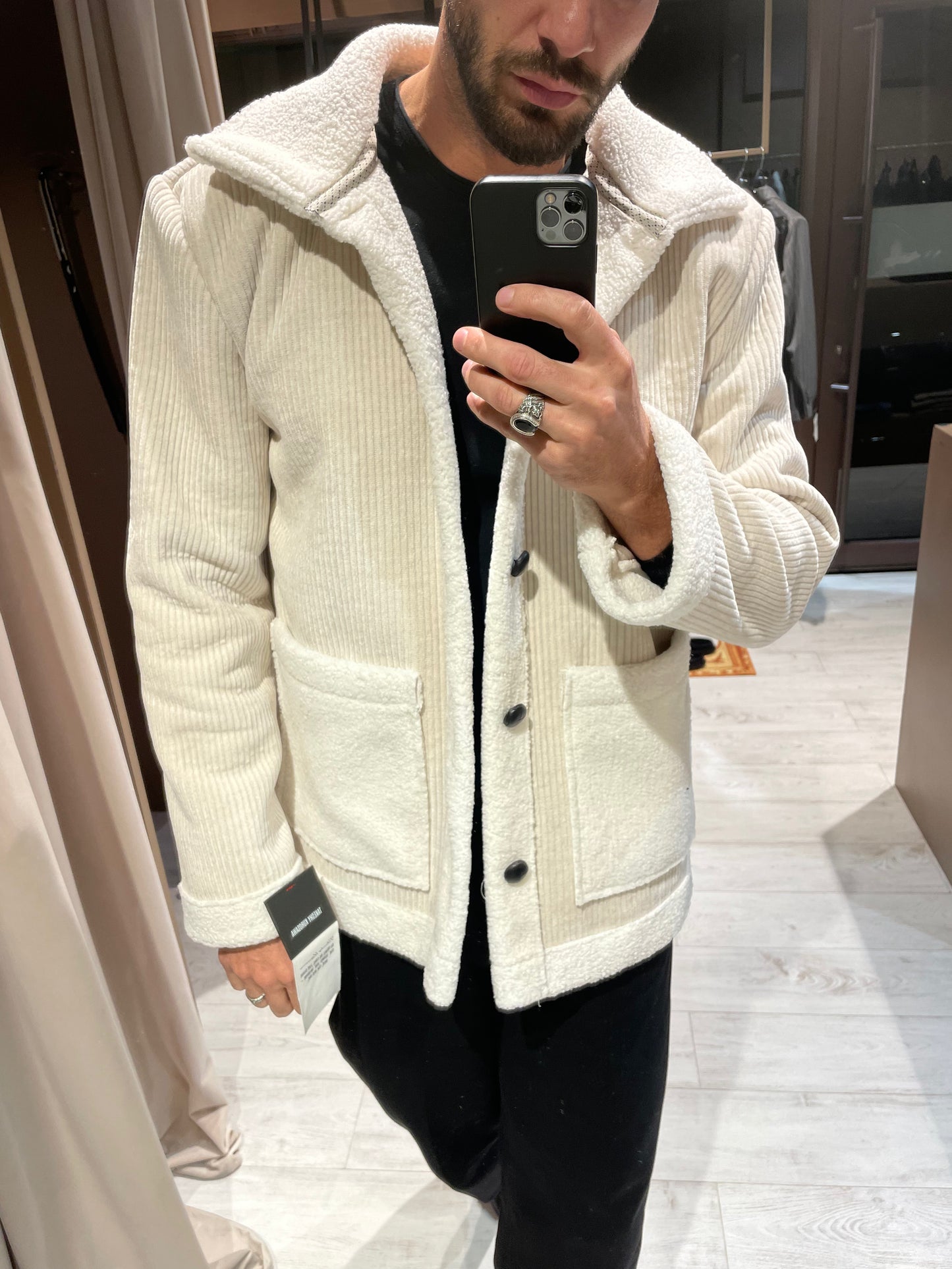 Giaccone in Velluto White