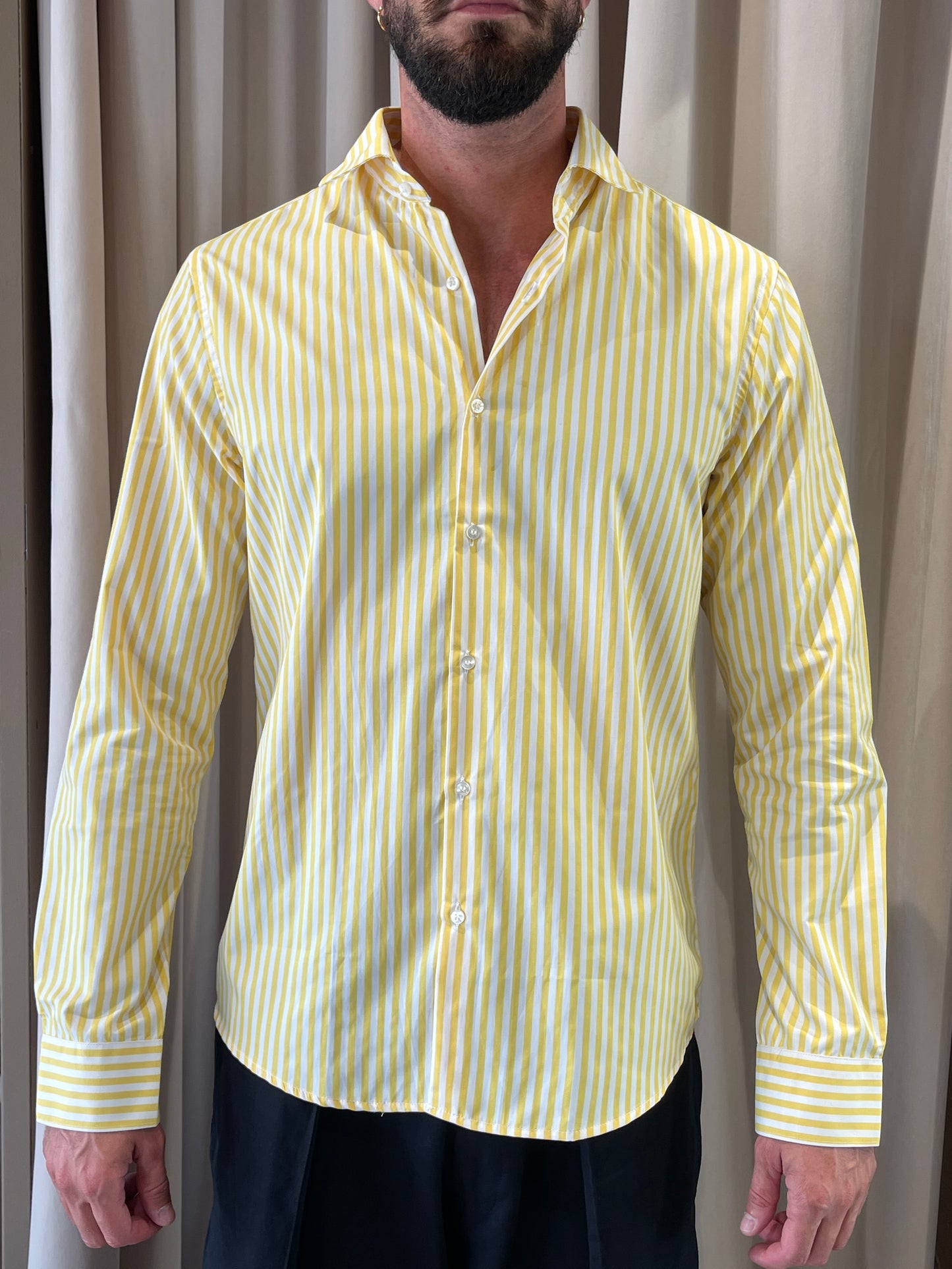 Camicia Riga Gialla