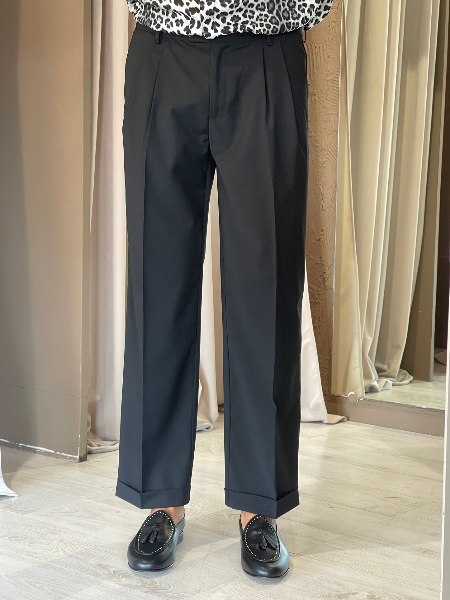 Pantalone D.P Nero Lana