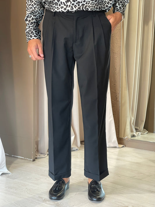 Pantalone D.P Nero Lana