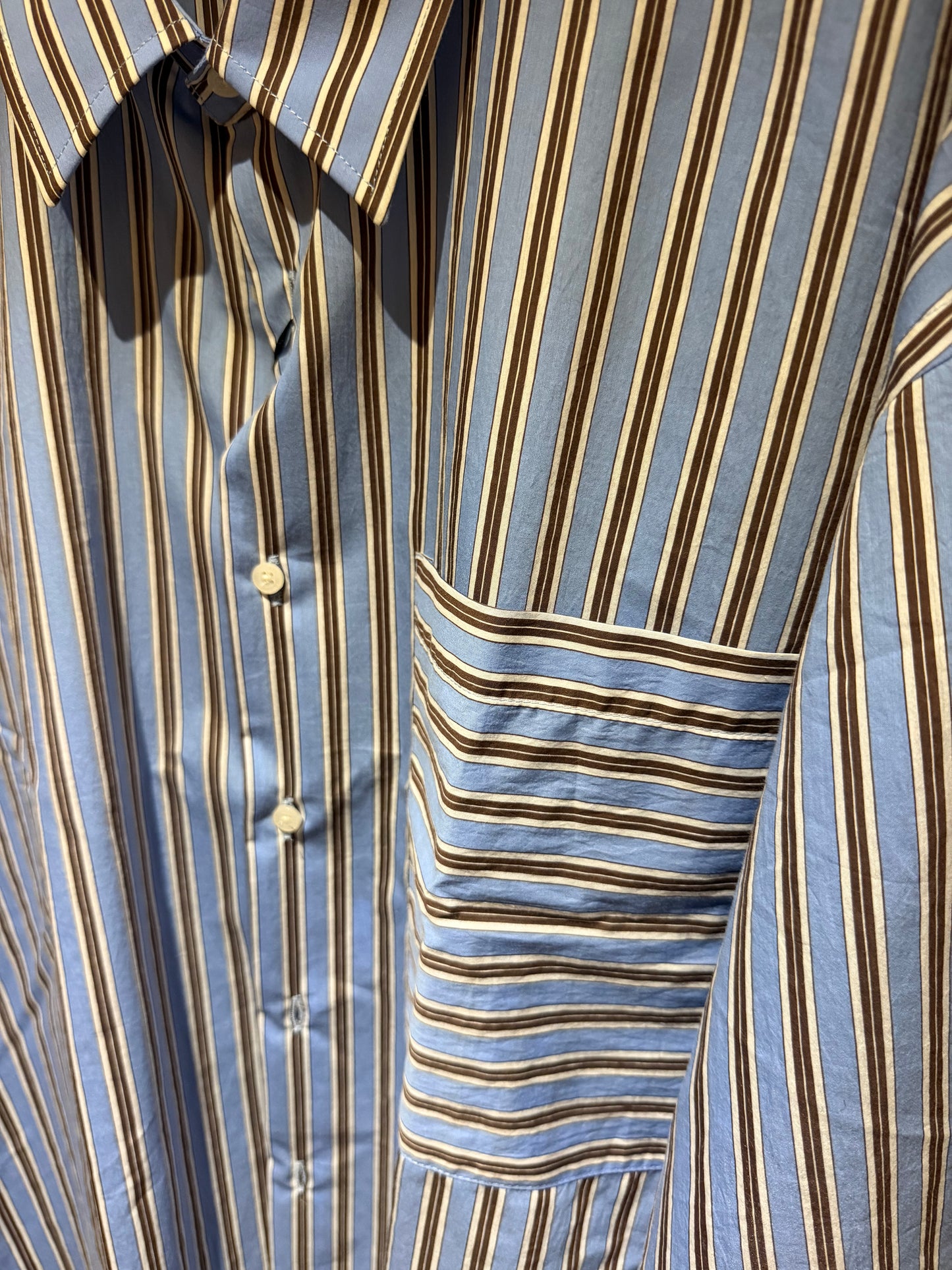 Camicia Rigata Azzura