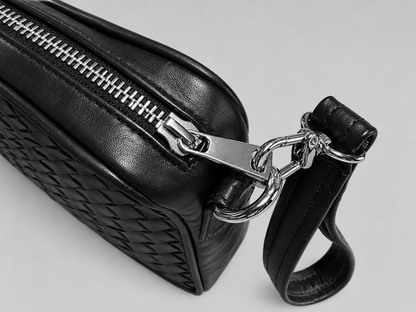 Pochette Pelle Intrecciata Black