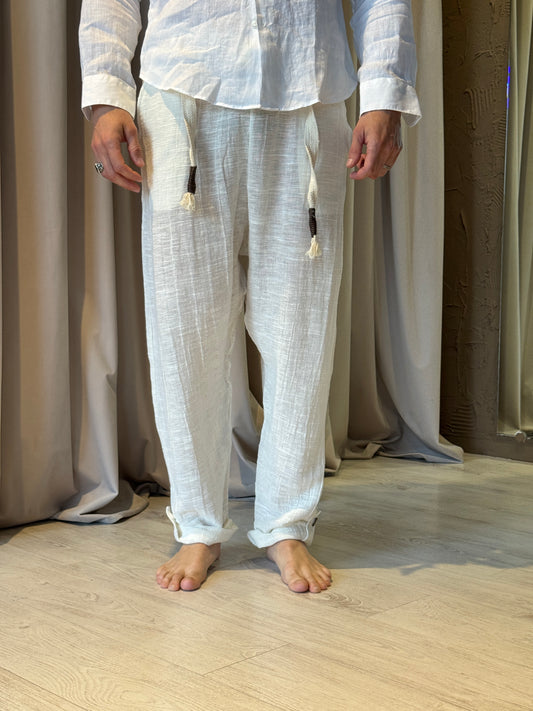 Pantalone lino corda