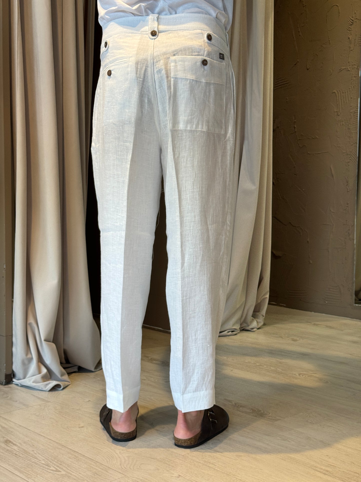 Pantalone Lino White