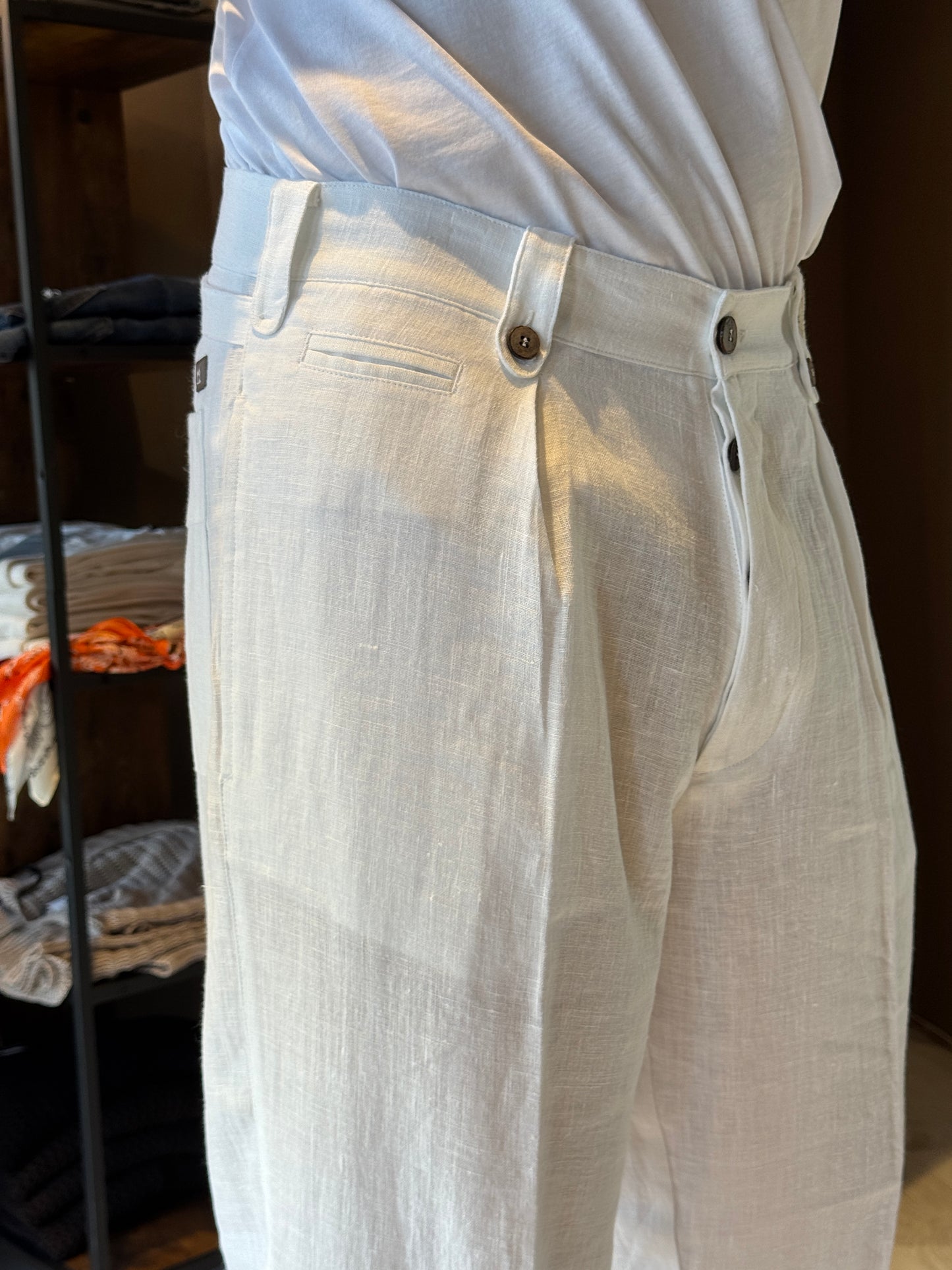 Pantalone Lino White