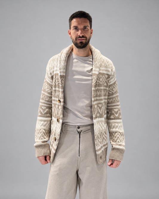 Cardigan fantasia beige
