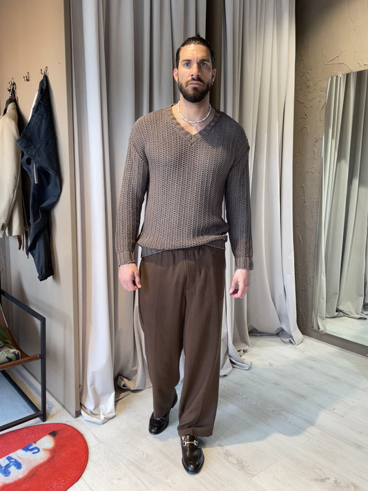 Pantalone Marrone Marsem Ampio