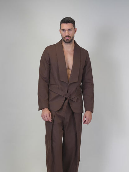 Giacca Corbousier Brown
